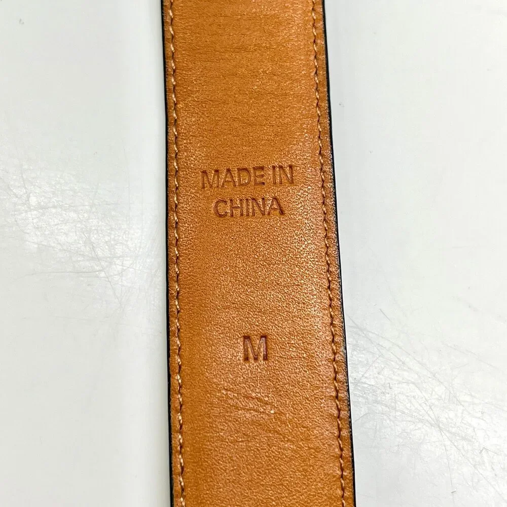 LAUREN Ralph Lauren Black Italian Leather Womens Belt Size M 1